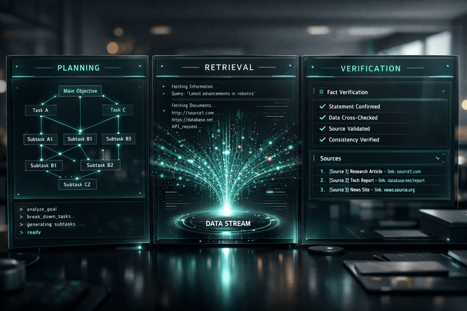 AI Agents for Research and Knowledge Work: Planning, Retrieval, and Verification